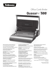 Fellowes Quasar+ 500 Manual Del Usuario