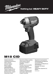 Milwaukee M18 CID Manual Original