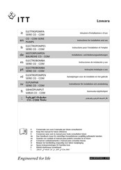 ITT Lowara CO Serie Instrucciones De Instalacion Y Uso