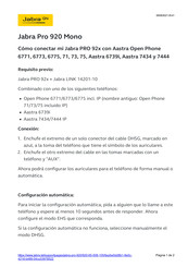 Jabra Pro 920 Mono Guia De Inicio Rapido