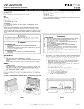 Eaton CROUSE-HINDS DFLA Información De Instalación Y Mantenimiento