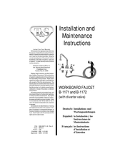 T&S B-1171 La Instalación Y Las Instrucciones De Mantenimiento