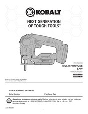 Kobalt CSJ120KU Manual Del Usuario