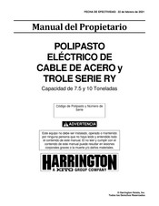 KITO Harrington RYU075C30HDD Manual Del Propietário