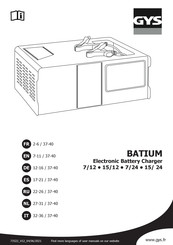 GYS BATIUM 7/24 Manual De Instrucciones