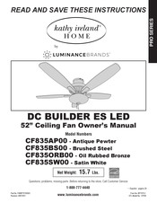 Luminance Brands Kathy Ireland Home CF835BS00 El Manual Del Propietario