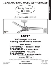 Luminance Brands Kathy Ireland Home LOFT CF765BQ01 El Manual Del Propietario