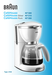 Braun CaféHouse Pure KF 550 Manual De Instrucciones