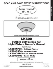 Luminance Brands Kathy Ireland Home LK500ORB00 El Manual Del Propietario