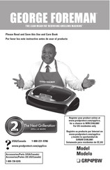 George Foreman GRP4PBW Manual De Instrucciones