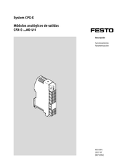 Festo CPX-E-AO-U-I Serie Manual De Instrucciones