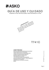 Asko T741C Guía De Uso Y Cuidado