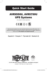 Tripp-Lite AVRX550U Guia De Inicio Rapido