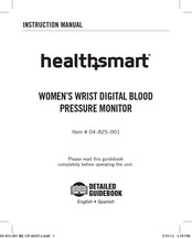 HealthSmart 04-825-001 Manual De Instrucciones