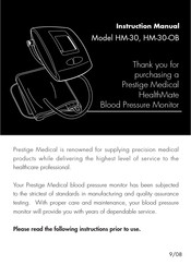 Prestige MEDICAL HM-30 Manual De Instrucciones