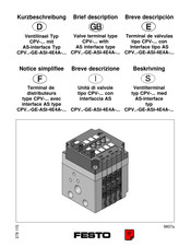 Festo CPV GE-ASI-4E4A Serie Instrucciones Para El Usuario