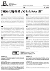 Italeri Cagiva Elephant 850 Paris-Dakar 1987 Manual De Instrucciones