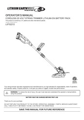 Lithium Earthwise LST02212 Manual Del Operador