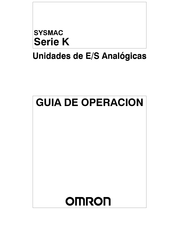 Omron SYSMAC K Serie Guía De Operación