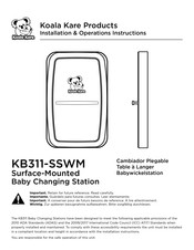 Koala Kare KB311-SSWM Instrucciones De Instalación Y Funcionamiento