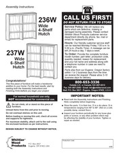 Whittier Wood Products 236W Instrucciones De Montaje