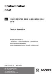 Becker CentralControl CC41 Instrucciones Para La Puesta En Servicio