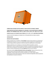 ORANGE CRUSH ACOUSTIC 30 Manual De Instrucciones