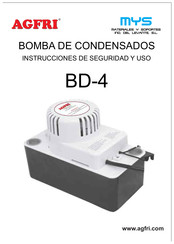 AGFRI BD-4 Instrucciones De Uso Y Seguridad