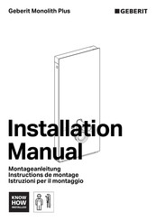 geberit Monolith Plus Instrucciones De Montaje