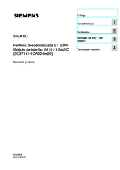 Siemens SIMATIC Manual De Producto