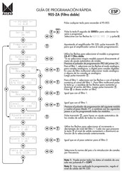 Alcad 905-ZA Guía De Programación Rápida