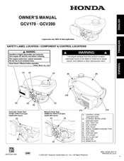 Honda GCV170 Manual Del Propietário