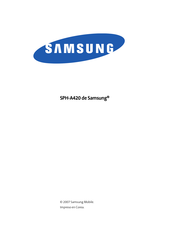 Samsung SPH-A420 Manual Del Usuario