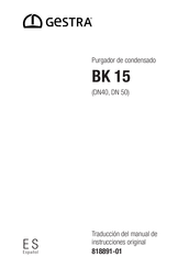 GESTRA BK 15 Traducción Del Manual De Instrucciones Original