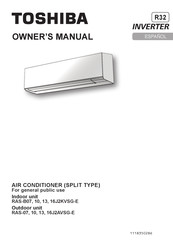 Toshiba RAS-16J2AVSG-E Manual Del Propietário