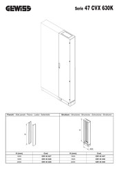 Gewiss 47 CVX 630K Manual De Instrucciones