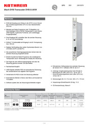 Kathrein DVB-S-UKW Manual De Instrucciones