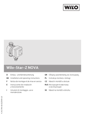 Wilo Star-Z NOVA C Instrucciones De Instalación Y Funcionamiento