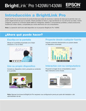 Epson BrightLink Pro 1430Wi Manual Del Usuario