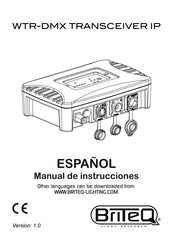 Briteq WTR-DMX TRANSCEIVER IP Manual De Instrucciones