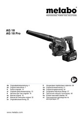 Metabo AG 18 Manual Original