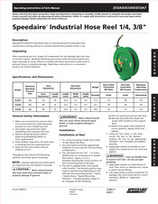 Speedaire 2CUA5 Instrucciones De Operación Y Manual De Partes