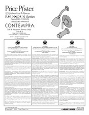 Price Pfister CONTEMPRA R89-N Serie Manual Del Usuario
