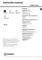 Indesit IDV 75 Manual De Instrucciones