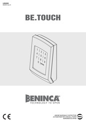 Beninca BE.TOUCH Manual Del Usuario