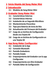 Wildlife Acoustics Song Meter Mini Manual Del Usuario