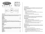 Jensen MCD10 Manual Del Propietário