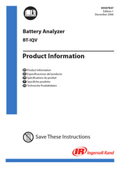 Ingersoll Rand BT-IQV Manual De Instrucciones