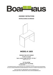 Boahaus 1603 Instrucciones De Armado