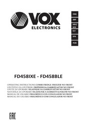 VOX electronics FD458BLE Manual De Usuario